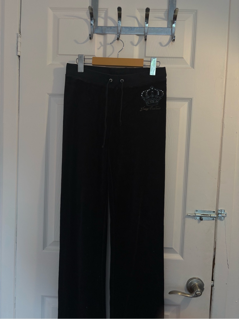RARE VINTAGE JUICY COUTURE Black Velour Lounge Pants
